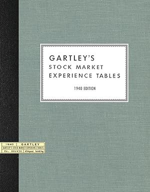 Seller image for Gartley's Stock Market Experience Tables (1940) for sale by Alanpuri Trading