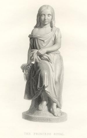 THE PRINCESS ROYAL,1880s ART PRINT ENGRAVED FROM A STATUE