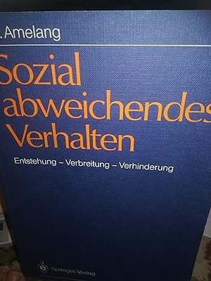 Bild des Verkufers fr Sozial abweichendes Verhalten, Entstehung, Verbreitung, Verhinderung zum Verkauf von Verlag Robert Richter