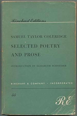 Bild des Verkufers fr Selected Poetry and Prose (Rinehart Editions, 55) zum Verkauf von Between the Covers-Rare Books, Inc. ABAA