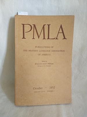 PMLA - Publications of the modern Language Association of America, Vol. 67, No. 6 (October 1952).