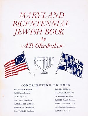 Immagine del venditore per Maryland Bicentennial Jewish Book venduto da Bookshop Baltimore