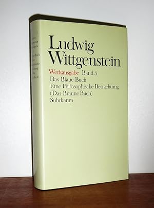 Das Blaue Buch. Eine Philosophische Betrachtung. (Das Braune Buch). Werkausgabe, Band 5. (1 Buch).