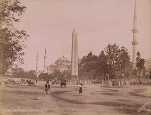 Foto Konstantinopel Istanbul Türkei, Place de l'Hippodrome, Obelisk, Moschee, Minarett - Fotograf...