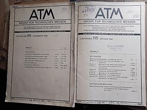 ATM Archiv für technisches Messen Lieferung 115 Januar 1941 bis Lieferung 119 Mai 1941 sowie beil...