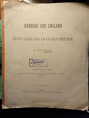 Hamburg und England im Ersten Jahre der Englischen Republik