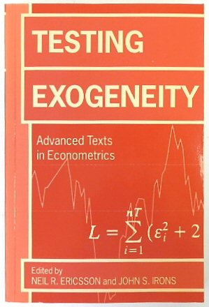 Bild des Verkufers fr Testing Exogeneity (Advanced Texts in Econometrics) zum Verkauf von PsychoBabel & Skoob Books