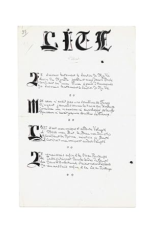 Image du vendeur pour Magnifique poème de jeunesse de Jean Mermoz, dont le seul titre anticipe déjà la destinée de l auteur mis en vente par Le Manuscrit Français