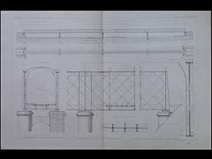 NOUVELLES ANNALES DE LA CONSTRUCTION n°263 1876 - EXPOSITION UNIVERSELLE 1878, PONT METALLIQUE YO...