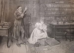 Seller image for Bibliomania by G.G. Kilburne, R. I. In The Exhibition Of The Royal Institute Of Painters in Water Colours. Printed in The Illustrated News of the World, July4, 1891. for sale by Wittenborn Art Books