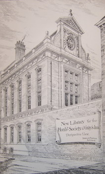 Immagine del venditore per New Library for the Honble Society of Gray's Inn. Perspective View. venduto da Wittenborn Art Books