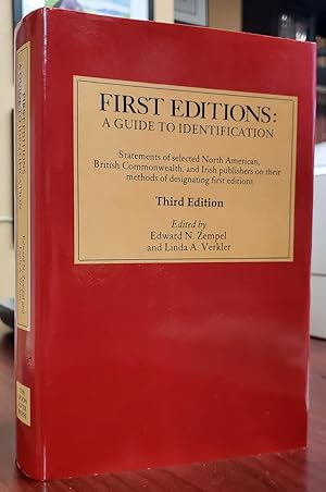 Bild des Verkufers fr First Editions: A Guide to Identification. Third Edition zum Verkauf von Parigi Books, Vintage and Rare