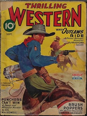 Seller image for THRILLING WESTERN: September, Sept. 1945 for sale by Books from the Crypt
