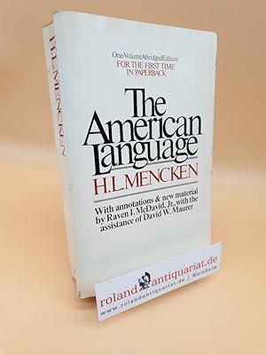 Seller image for American Language for sale by Roland Antiquariat UG haftungsbeschrnkt