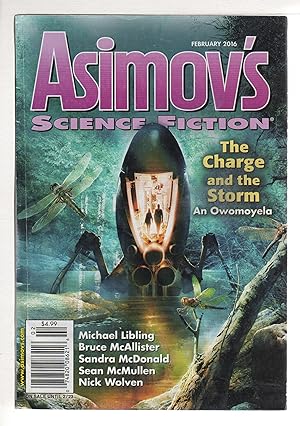 ASIMOV'S SCIENCE FICTION, FEBRUARY 2016, Volume 40, Number 2.