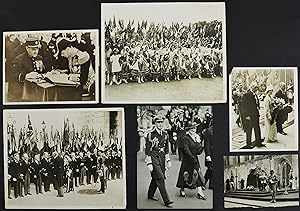 Royal Visit to France (Paris) July 1938 - 11 Official Press Photos (all with butter-paper tags, i...