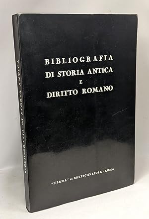 Image du vendeur pour Bibliografia di storia antica e diritto romano mis en vente par crealivres