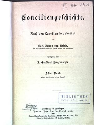 Bild des Verkufers fr Conciliengeschichte; Bd. 8 zum Verkauf von books4less (Versandantiquariat Petra Gros GmbH & Co. KG)