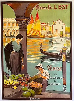 AFFICHE : VENISE CHEMINS DE FER DE LEST