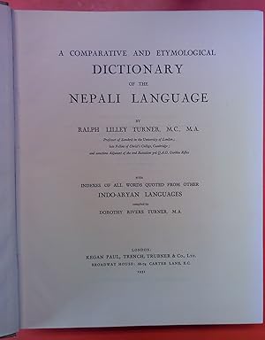 Immagine del venditore per A Comparative and Etymological Dictionary of the Nepali Language, Englisch-Nepali venduto da biblion2