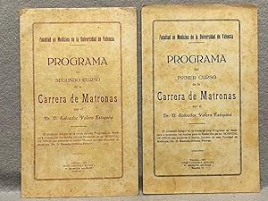 Seller image for PROGRAMA DE LA CARRERA DE MATRONAS. Primer y segundo curso. for sale by Auca Llibres Antics / Yara Prez Jorques