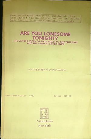 Bild des Verkufers fr Are you lonesome tonight? zum Verkauf von Librodifaccia