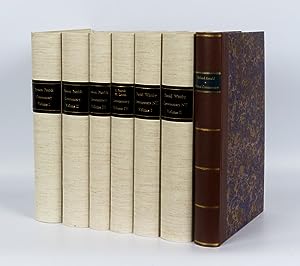 Immagine del venditore per A Commentary upon the Historical Books of the Old Testament, Viz. Genesis - Exodus - Leviticus - Numbers - Deuteronomy - Joshua - Judges - Ruth - I. Samuel - II. Samuel - I. Kings - II. Kings - I. Chronicles - II. Chronicles - Ezra - Nehemiah - Esther. In Two Volumes. By the Right Reverend Father in God, Dr. Symon Patrick, Late Lord Bishop of Ely. The Sixth Edition Corrected. To wich is added a compleat Alphabetical Table." / Plus: [Volume III: "The Books of Job, Psalms, Proverbs, Ecclesiastes and the Song of Solomon, Paraphrased: With Arguments to each Chapter, and Annotations thereupon". / Plus: [Volume IV: "A Commentary upon the Three Lesser Prophets: Being a Continuation of Bishop [Symon] Patrick by William Lowth, B.D. Prebendary of Winchester"]. / Plus: [[Volume V and Volume VI ]"A Paraphrase and Commentary on the New Testament. In Two Volumes. The First, containing The Four Gospels and the Acts of the Holy Apostles. The Second, All the Epistles, with a Discourse of the Millenium venduto da Inanna Rare Books Ltd.