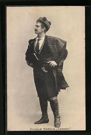Bild des Verkufers fr Ansichtskarte Schauspieler Vilhelm Herold in Carmen zum Verkauf von Bartko-Reher