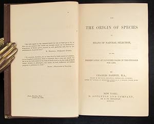 Image du vendeur pour THE ORIGIN OF SPECIES by Means of Natural Selection, or the Preservation of Favoured Races in the Struggle For Life mis en vente par Buddenbrooks, Inc.