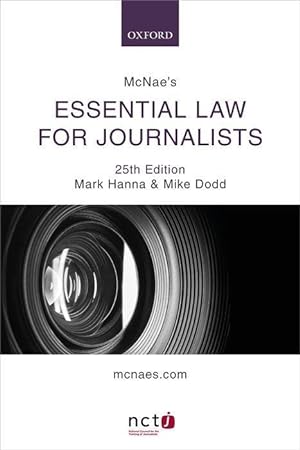 Seller image for McNae\ s Essential Law for Journalists for sale by moluna