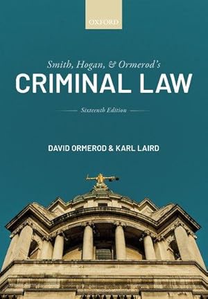 Immagine del venditore per Smith, Hogan, and Ormerod\ s Criminal Law venduto da moluna