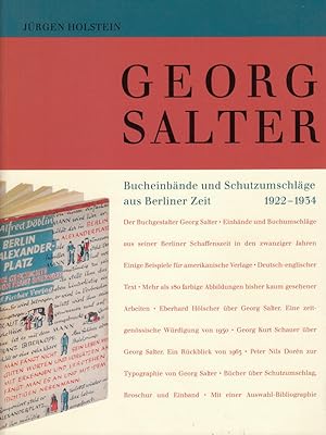 Georg Salter. Bucheinbände und Schutzumschläge aus der Berliner Zeit 1922 - 1934.