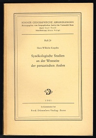 Synökologische Studien an der Westseite der peruanischen Anden. -