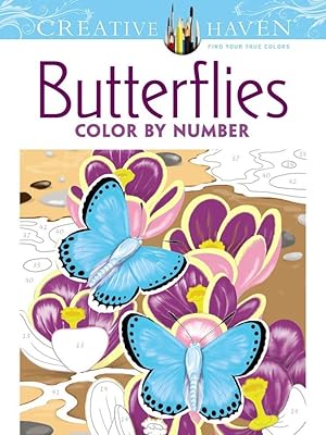 Bild des Verkufers fr Creative Haven Butterflies Color by Number Coloring Book zum Verkauf von moluna