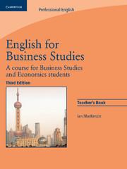 Imagen del vendedor de English for Business Studies Teacher\ s Book a la venta por moluna