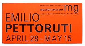 Immagine del venditore per Emilio Pettoruti. Private View, April 28 10am-6 pm (1960). Emilio Pettoruti, Molton Gallery. London (1960). venduto da Roe and Moore