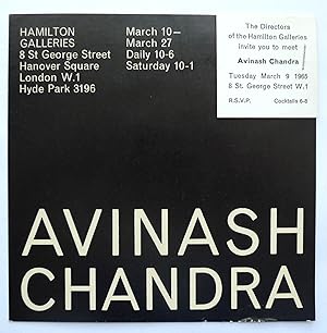 The Directors of the Hamilton Galleries invite you to meet Avinash Chandra, Tuesday March 9, 1965...