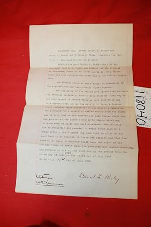 Immagine del venditore per Deed of Agreement betweenth Authors regarding Land and Wood in Hauppauge, Smithtown, and Islip, Long Island, New York venduto da Princeton Antiques Bookshop