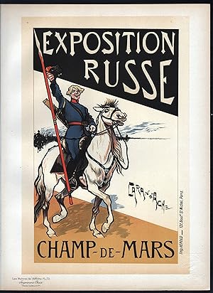 Imagen del vendedor de Affiche pour "l'Exposition Russe" (Plate 70) - Russia Russland Ausstellung exhibition poster Plakat Art Nouveau Jugendstil a la venta por Antiquariat Steffen Vlkel GmbH