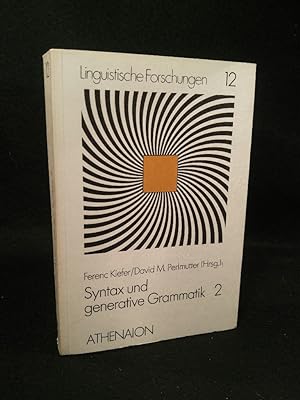 Bild des Verkufers fr Syntax und generative Grammatik II zum Verkauf von ANTIQUARIAT Franke BRUDDENBOOKS