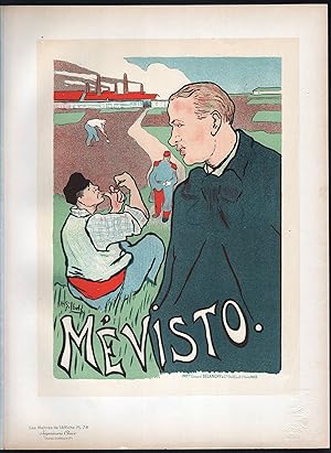 Seller image for Affiche pour "Mevisto" (Plate 78) - Le Cafe Concert Paris poster Plakat Art Nouveau Jugendstil for sale by Antiquariat Steffen Vlkel GmbH