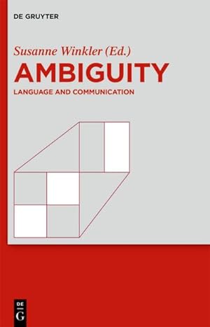 Bild des Verkufers fr Ambiguity : Language and Communication zum Verkauf von AHA-BUCH GmbH