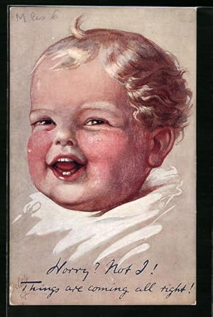 Bild des Verkufers fr Ansichtskarte Curly Locks, Gesicht von einem Kleinkind zum Verkauf von Bartko-Reher