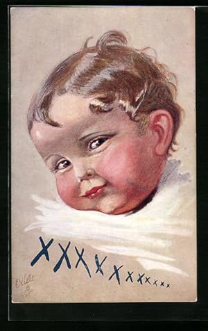 Bild des Verkufers fr Ansichtskarte Curly Locks, Gesicht von einem kleinen Kind zum Verkauf von Bartko-Reher