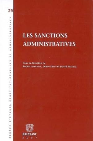 Image du vendeur pour les sanctions administratives mis en vente par Chapitre.com : livres et presse ancienne