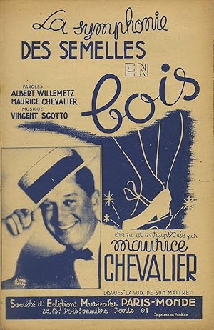 Bild des Verkufers fr Partition de "La Symphonie des semelles en bois", chanson cre par Maurice Chevalier zum Verkauf von Bouquinerie "Rue du Bac"