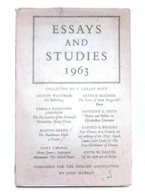 Seller image for Essays and Studies 1963; Being Volume Sixteen of the New Series of Essays and Studies Collected for the English Association for sale by World of Rare Books