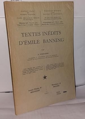 Bild des Verkufers fr Textes indits d'mile Banning zum Verkauf von Librairie Albert-Etienne