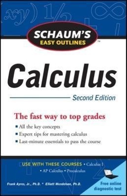 Bild des Verkufers fr Schaum\ s Easy Outline of Calculus, Second Edition zum Verkauf von moluna