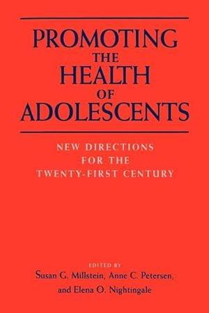 Seller image for Millstein, S: Promoting the Health of Adolescents for sale by moluna